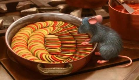 Remy and his ratatouille in Ratatouille scene
