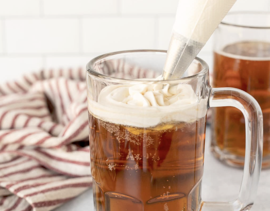 serving step of the butter beer